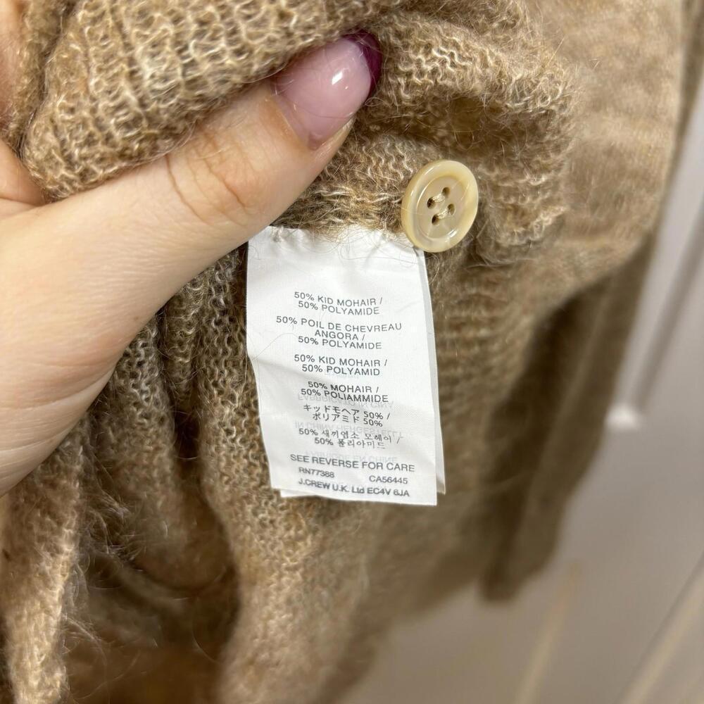 J. Crew Mohair Blend Knit Cardigan Boyfriend Cardigan Button Down Old Money Sz S - Picture 3 of 6